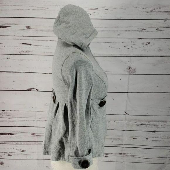 Karlie Heather Grey small Pleated Back Button Jacket - Picture 3 of 8